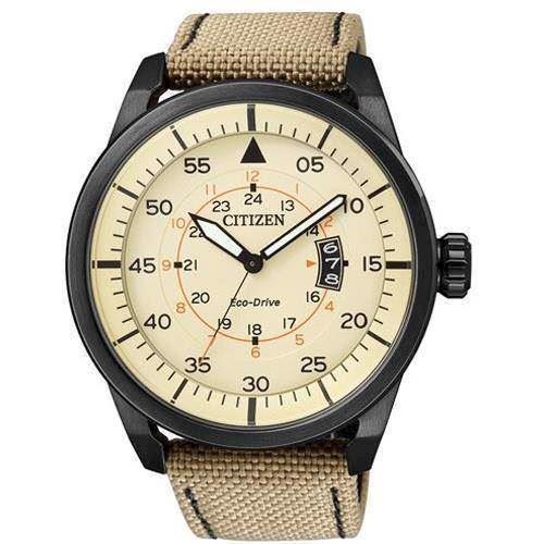 Image of Sport IP sort rustfri stål quartz med Eco-Drive Herre ur fra Citizen, AW1365-19P